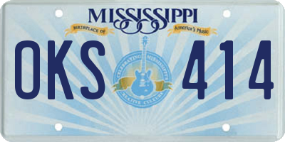 MS license plate OKS414