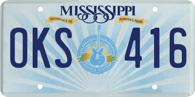 MS license plate OKS416