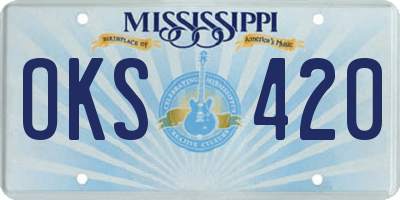 MS license plate OKS420