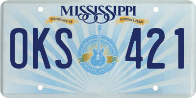 MS license plate OKS421