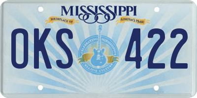 MS license plate OKS422
