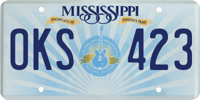 MS license plate OKS423