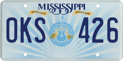 MS license plate OKS426