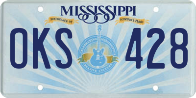 MS license plate OKS428