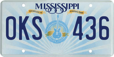 MS license plate OKS436