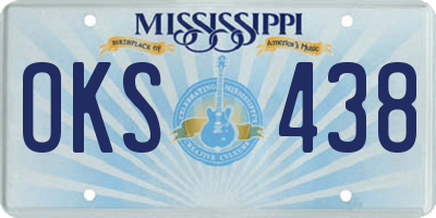 MS license plate OKS438