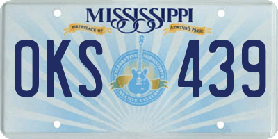 MS license plate OKS439