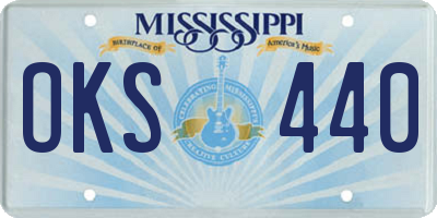 MS license plate OKS440