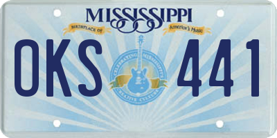 MS license plate OKS441