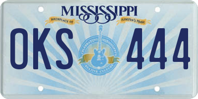 MS license plate OKS444