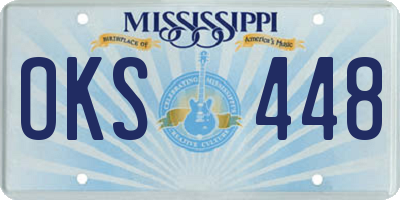 MS license plate OKS448