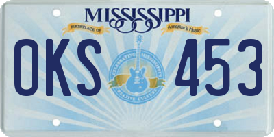 MS license plate OKS453