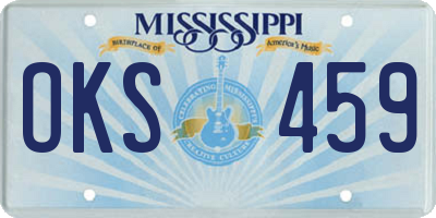 MS license plate OKS459