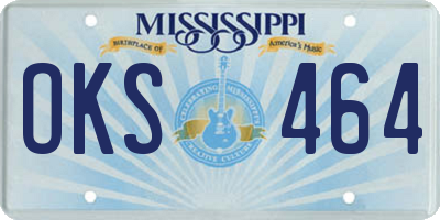 MS license plate OKS464