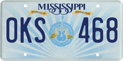MS license plate OKS468