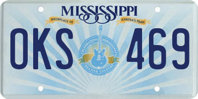 MS license plate OKS469