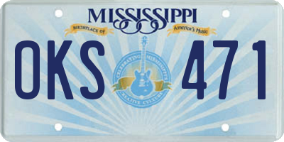 MS license plate OKS471