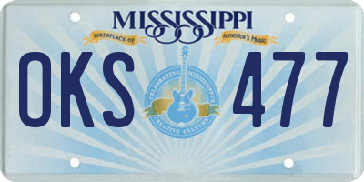 MS license plate OKS477