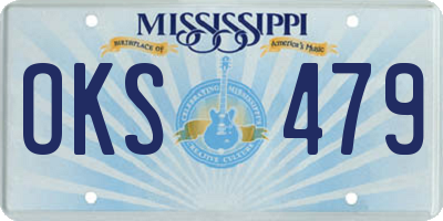 MS license plate OKS479