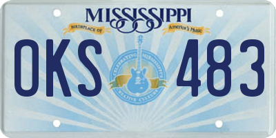 MS license plate OKS483