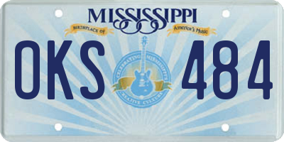 MS license plate OKS484