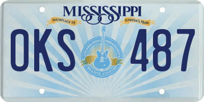 MS license plate OKS487