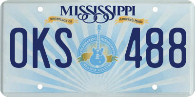 MS license plate OKS488