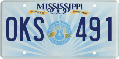 MS license plate OKS491