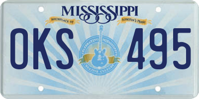 MS license plate OKS495