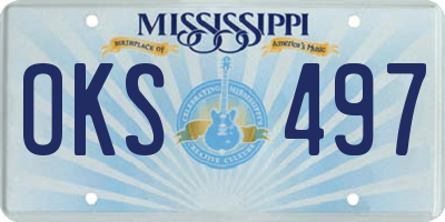 MS license plate OKS497