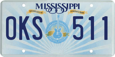 MS license plate OKS511