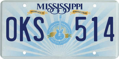 MS license plate OKS514
