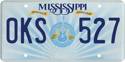 MS license plate OKS527