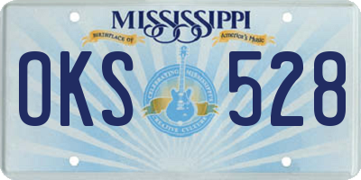 MS license plate OKS528