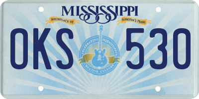 MS license plate OKS530