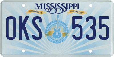 MS license plate OKS535