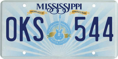 MS license plate OKS544