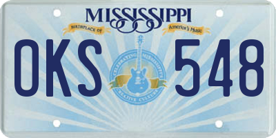 MS license plate OKS548