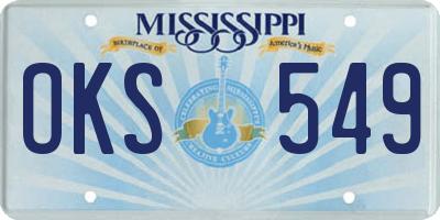 MS license plate OKS549