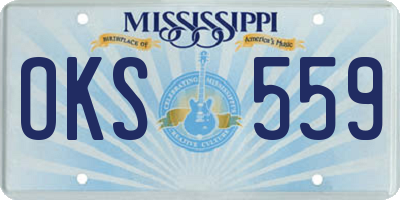 MS license plate OKS559