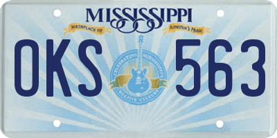 MS license plate OKS563