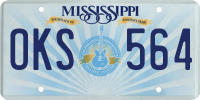 MS license plate OKS564