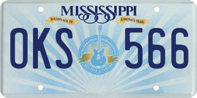 MS license plate OKS566