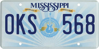 MS license plate OKS568