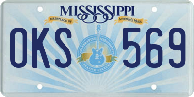 MS license plate OKS569