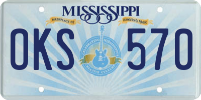 MS license plate OKS570