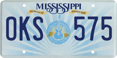 MS license plate OKS575