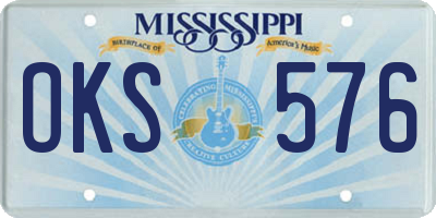 MS license plate OKS576
