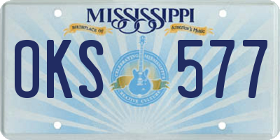 MS license plate OKS577
