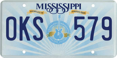 MS license plate OKS579